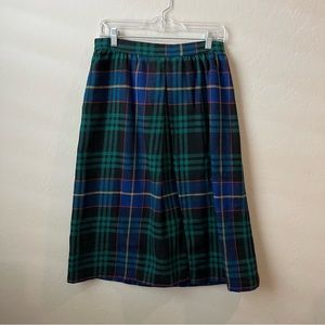Vintage 80s Plaid Checkered Pencil School Girl Skirt rockabilly pin up pink lady